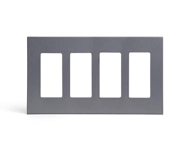 kul grilles 4gang switch plate covers in anodized matte graphite
