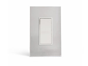 stainless steel 1gang wall switch plate from kul grilles with light switch