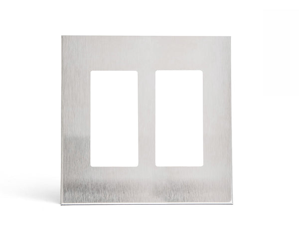 stainless steel 2 gang wall switch plate from kul grilles