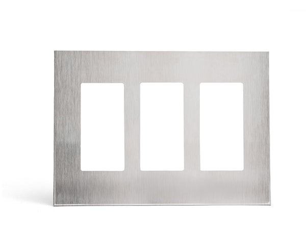stainless steel 3 gang wall switch plate from kul grilles