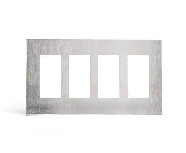 stainless steel 4 gang wall switch plate from kul grilles