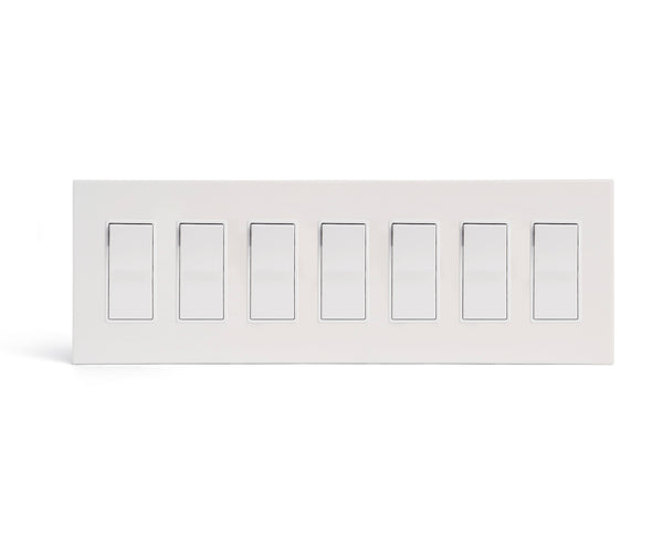 glacier frost 7 gang wall switch plate from kul grilles with light switch