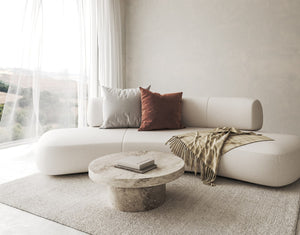 modern minimalist living room natural light neutral tones