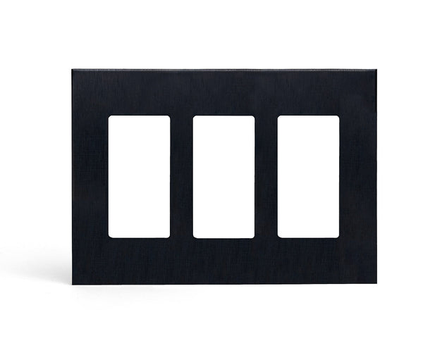 anodized matte black 3gang wall switch plate from kul grilles