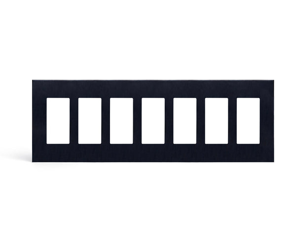 anodized matte black 7gang wall switch plate from kul grilles