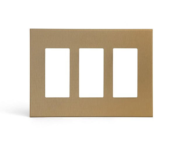 anodized matte gold 3gang wall switch plate from kul grilles