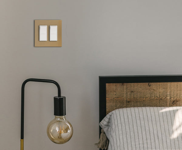 anodized matte gold light switch bedroom lamp