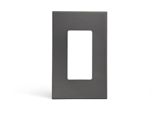 anodized matte graphite 1gang modern light switch plate from kul grilles