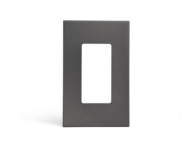 anodized matte graphite 1gang modern light switch plate from kul grilles