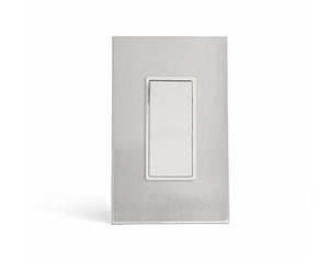 stainless steel 1gang wall switch plate from kul grilles with light switch