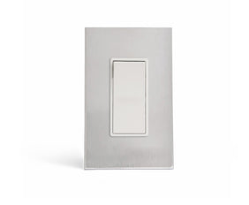 stainless steel 1gang wall switch plate from kul grilles with light switch