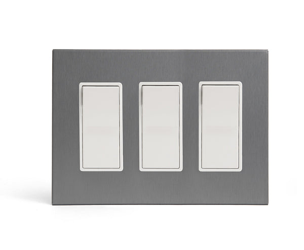 anodized matte graphite 3gang switch plate from kul grilles