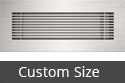 custom size vent cover brushed chrome sample