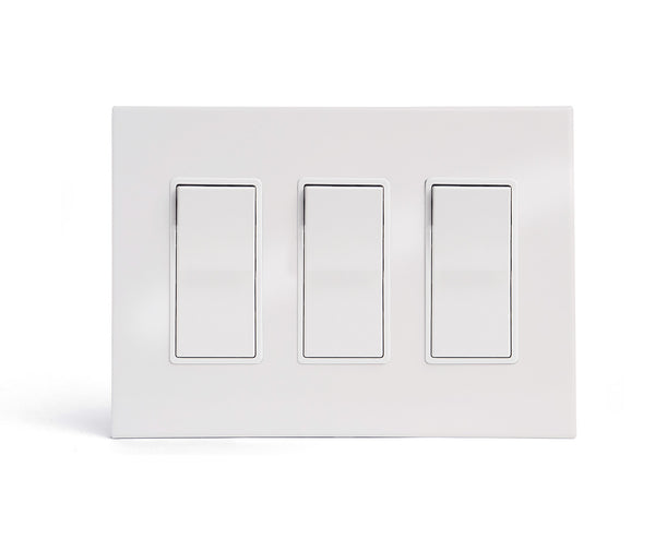 kul grilles 3gang switch plate covers in glacier frost with switch