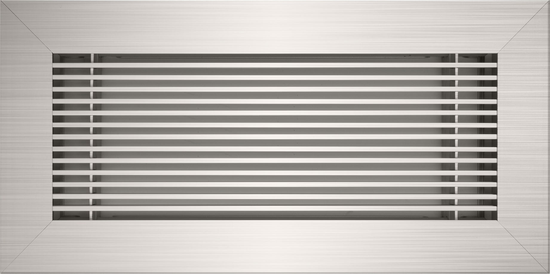 Modern, Decorative Vent Cover Floor Register Brushed Chrome