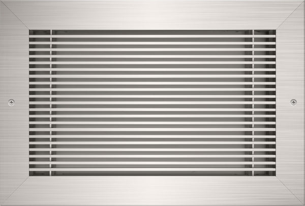 vent cover product picture Brushed Chrome finish 10x6 With Holes by kul grilles min