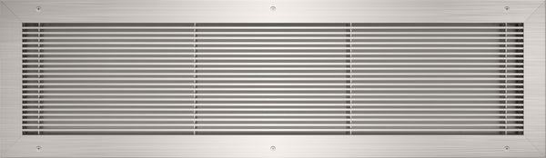 vent cover product picture Brushed Chrome finish 24x6 With Holes by kul grilles min