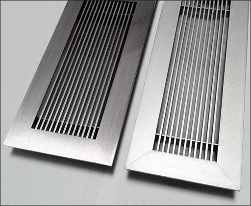 Floor vent cover comparison anodized clear verse brushed chrome made by kul grilles