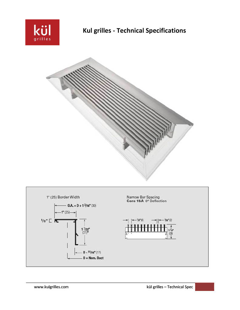 Vent Covers Technical Specifications By kulgrilles